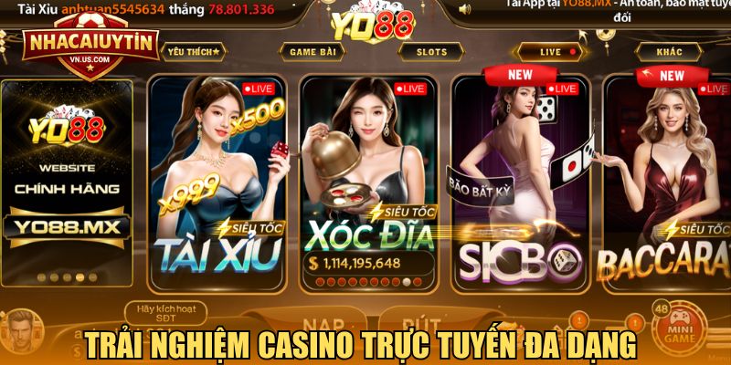 Trải nghiệm casino trực tuyến đa dạng 